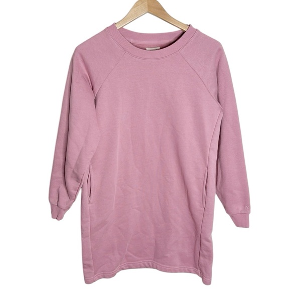 Pact Organic Cotton Sweatshirt Dress in Desert Rose brushed on inside Size M - Picture 1 of 12